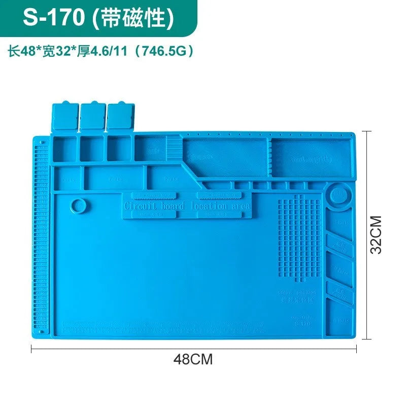 Antistatic ESD Soldering Mat For Bga Rework Station Large Ipad Repair Heat Insulation Mat Pad Small Silicon Mat Thick Soldering