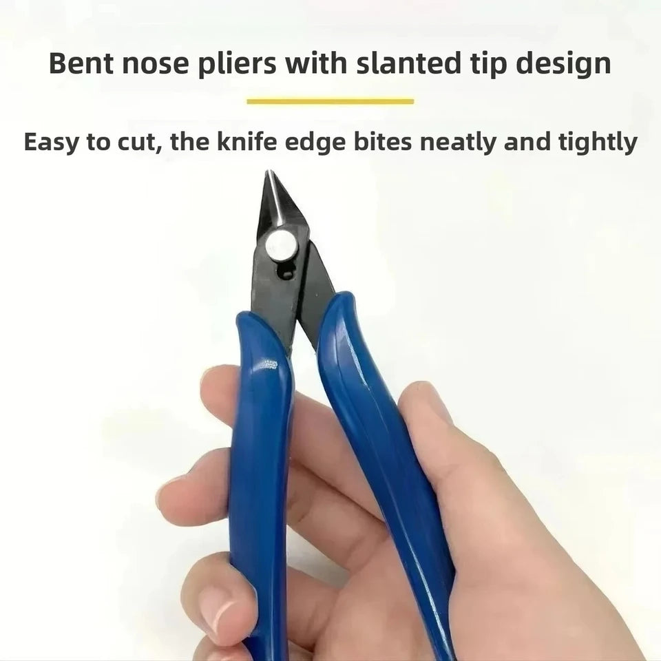 Blue Electricians Pliers Tools Electrician Hand Tool Carbon Steel Electrical Wire Cable Cutters Side Snips Flush Nipper Home
