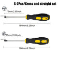 Magnetic Tip Screwdriver Set, Phillips and Flat, Professional Cushion Grip | Hand Tools Set