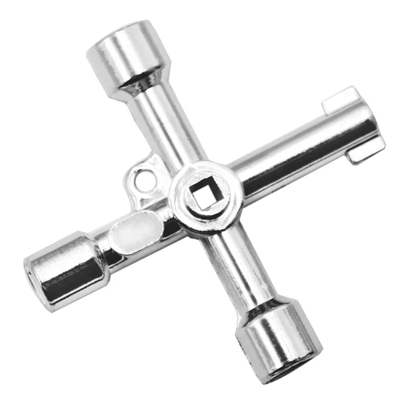 Key Wrench Cross Switch Alloy Universal Square Wrench Tool for Elevator Electrical Cupboard Box Cabinet socket wrench