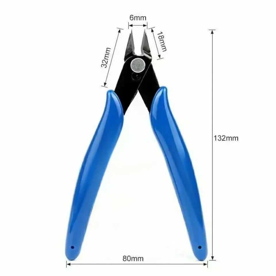 Blue Electricians Pliers Tools Electrician Hand Tool Carbon Steel Electrical Wire Cable Cutters Side Snips Flush Nipper Home