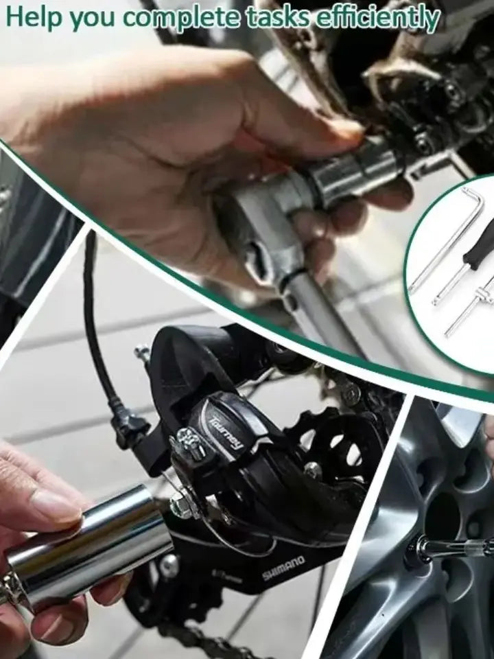 46/53 Professional Ratchet Tool Set, Multi-functional Auto Repair Tool Set, equipped with torque wrench, screwdriver and portabl