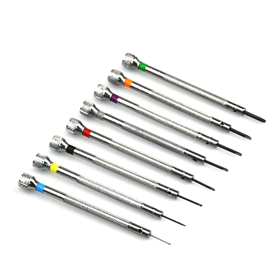 13 Pack Premium Practical Metal 0.6-2.0mm Professional Slotted Cross Screwdriver Set Watchmaker Watch Repair Tools Kit