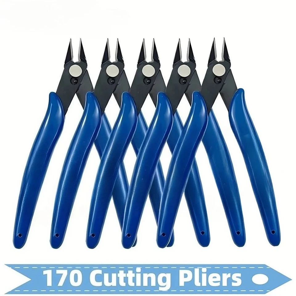 Blue Electricians Pliers Tools Electrician Hand Tool Carbon Steel Electrical Wire Cable Cutters Side Snips Flush Nipper Home