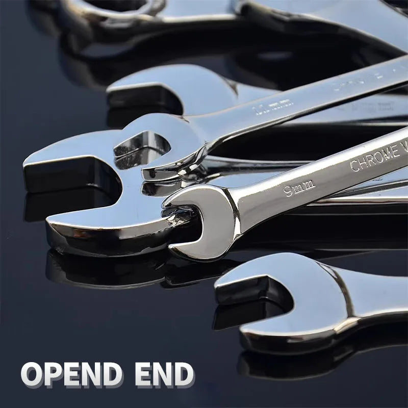 7-36mm Combination Wrench Metric Plum Blossom Ring Open-ended Spanner Hardware Parts Automotive Repair Wrench Hand Tools